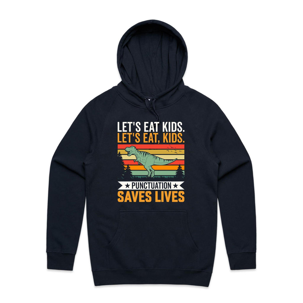 Punctuation Saves Lives, Dinosaur Man's AS Colour Hoodie