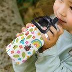 Ladybugs And Rainbows 12oz Kids Water Bottle with Straw Lid