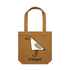Triangull Geometry Seagull Canvas Tote Bag