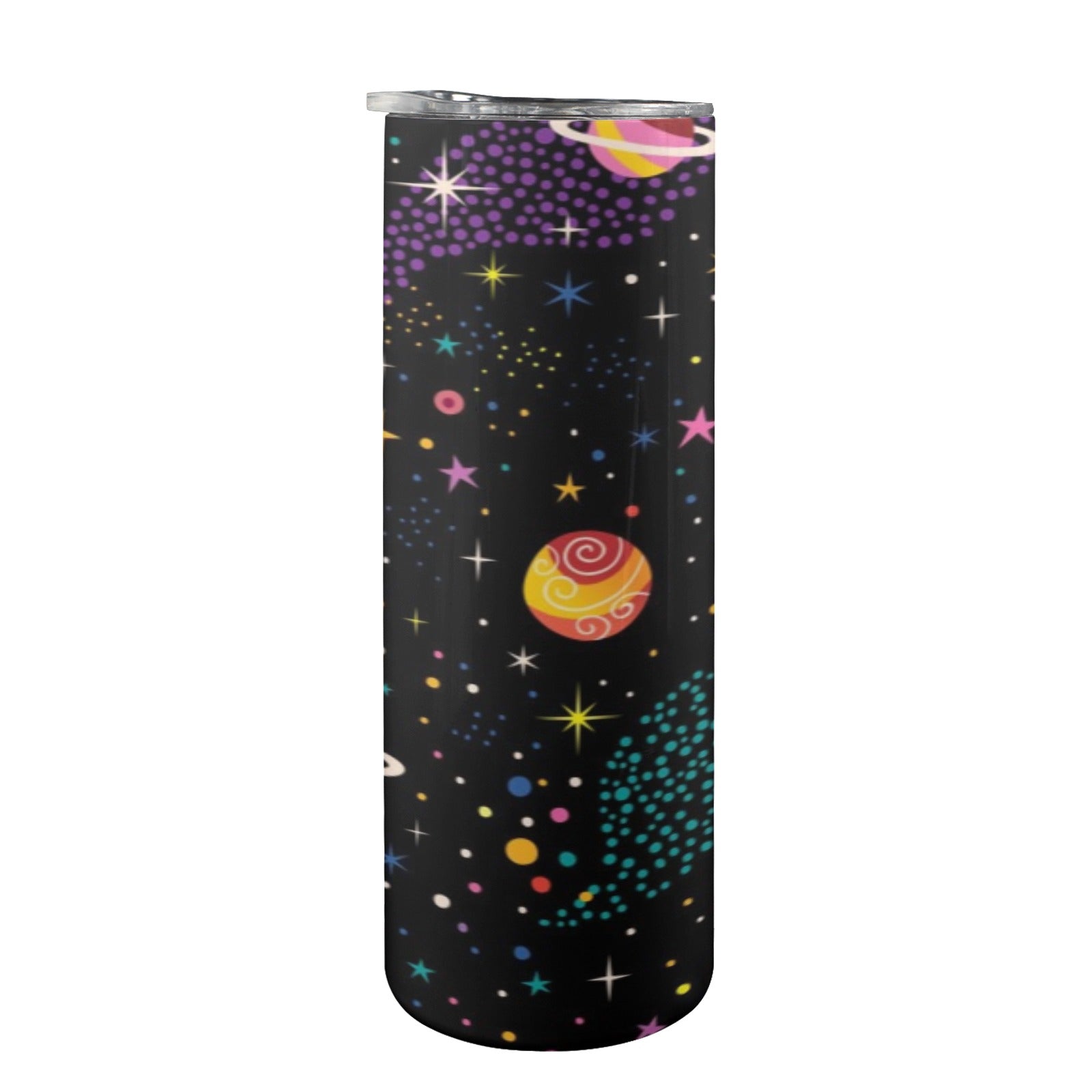 Colourful Space 20oz Tall Skinny Tumbler with Lid and Straw