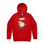 Coffee Time - Mens Hoodie Red Mens Hoodie Coffee Printed In Australia