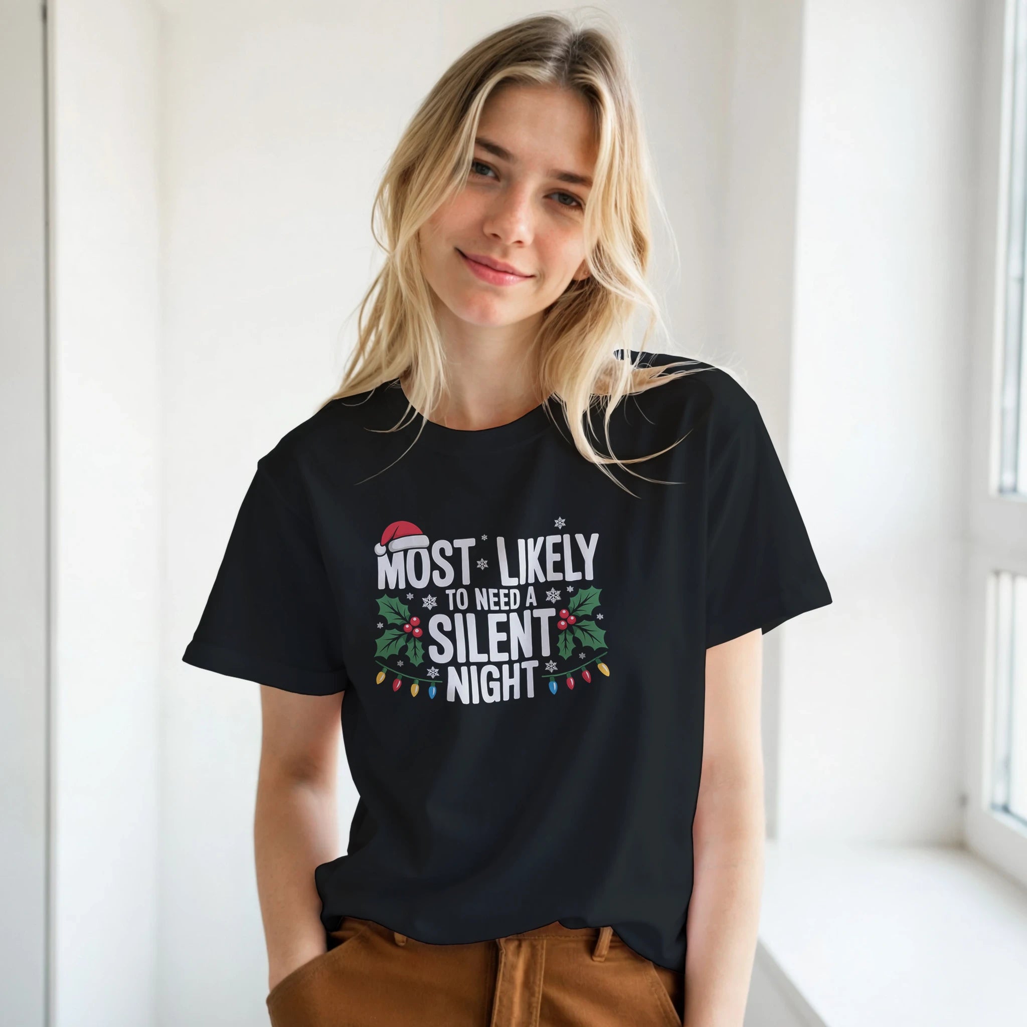 Personalised - Christmas Most Likely To - Classic Unisex Crewneck T-shirt | Gildan® 64000 Personalised T-shirt Christmas customise Globally Fulfilled personalise