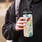 Autumn Leaves - Insulated Water Bottle with Dual-Use Lid (18oz) Insulated Water Bottle with Dual-Use Lid (18oz) Printed Offshore