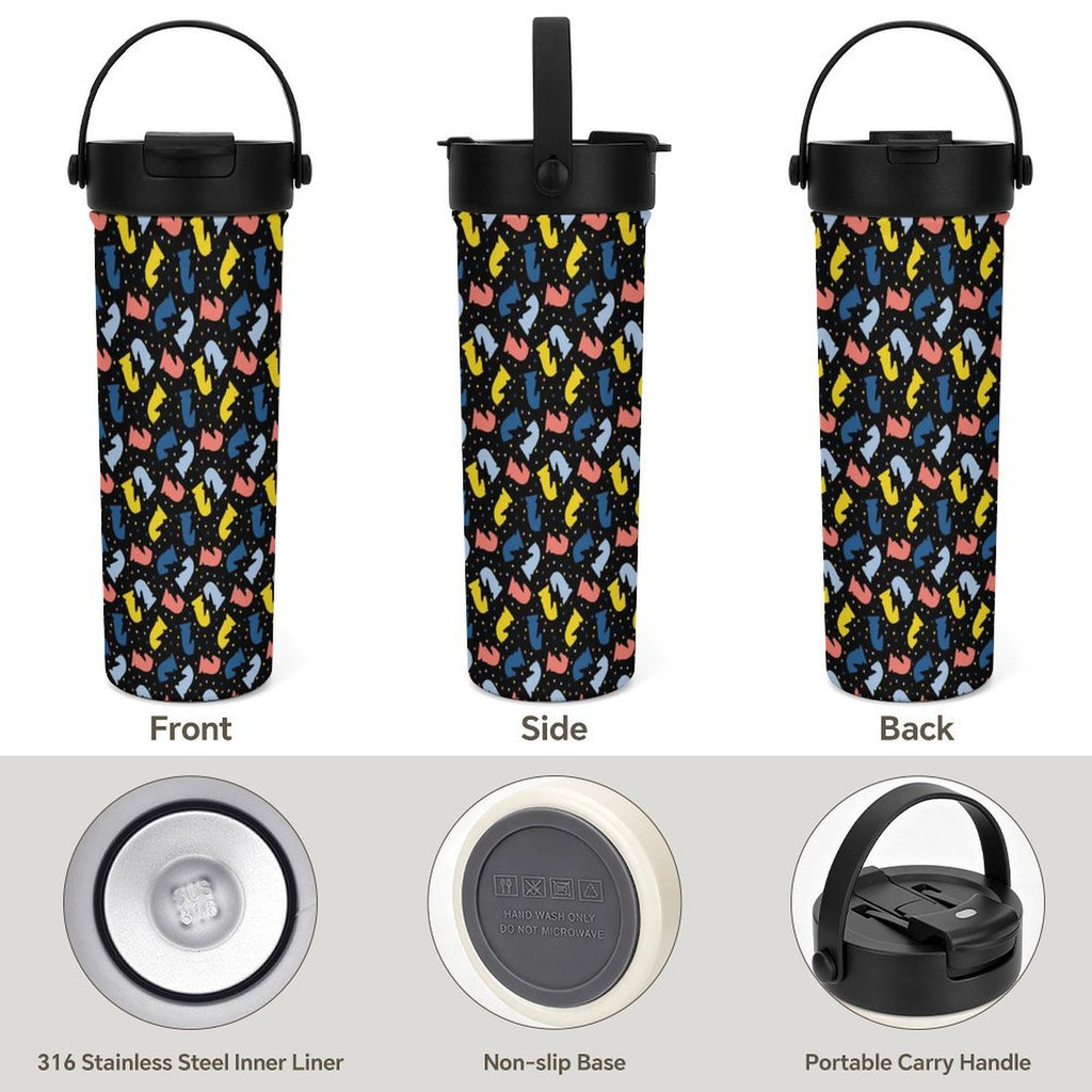 Colourful Chess 20oz Tea Tumbler with Carry Handle