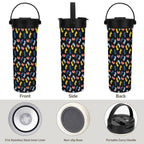 Colourful Chess 20oz Tea Tumbler with Carry Handle