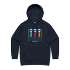 Test Tubes, Just Looking For A Reaction Women's AS Colour Hoodie Navy Womens Hoodie Printed In Australia Science
