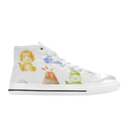 Hatching Dinosaurs - Kids High Top Canvas Shoes