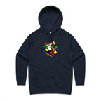 Game Cube - Womens Hoodie Navy Womens Hoodie Games Printed In Australia