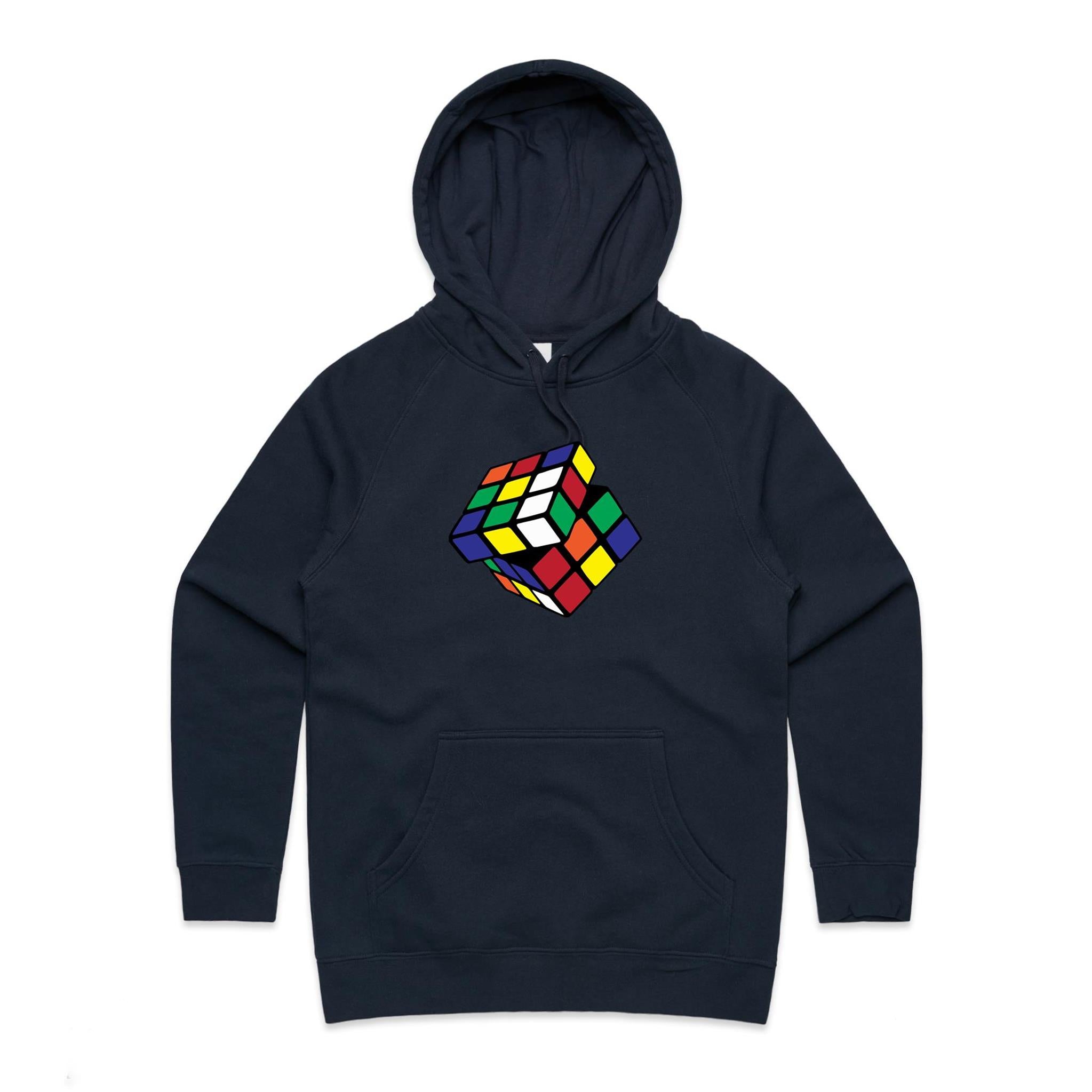 Game Cube - Womens Hoodie Navy Womens Hoodie Games Printed In Australia
