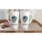 Astronaut, All We Need Is Love, Peace And A Little Space - White Latte 17oz Ceramic Mug Latte Mug Globally Fulfilled Space
