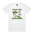 Hang In There, It Gets Worse Men's AS Colour T-shirt White Mens T-shirt animal Printed In Australia