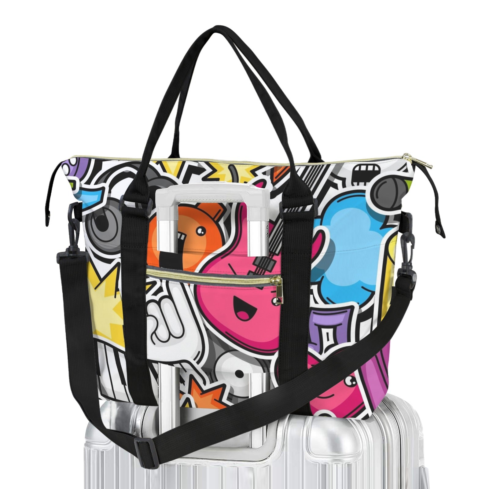 Sticker Music Duffle Bag-Simple (Model 1715) One Size Duffle Bag-Simple (1715)