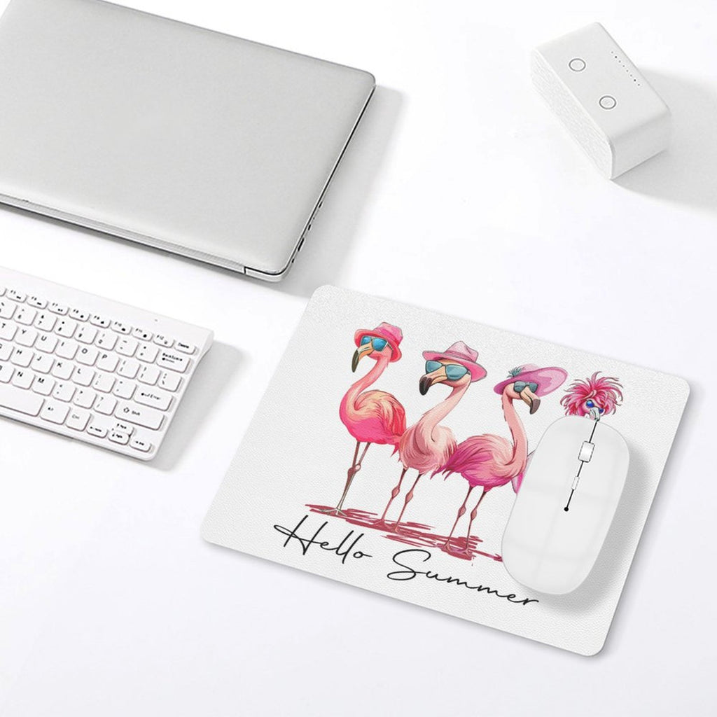 Flamingo, Hello Summer Leather Mouse Pad Leather Mouse Pad animal Printed Offshore
