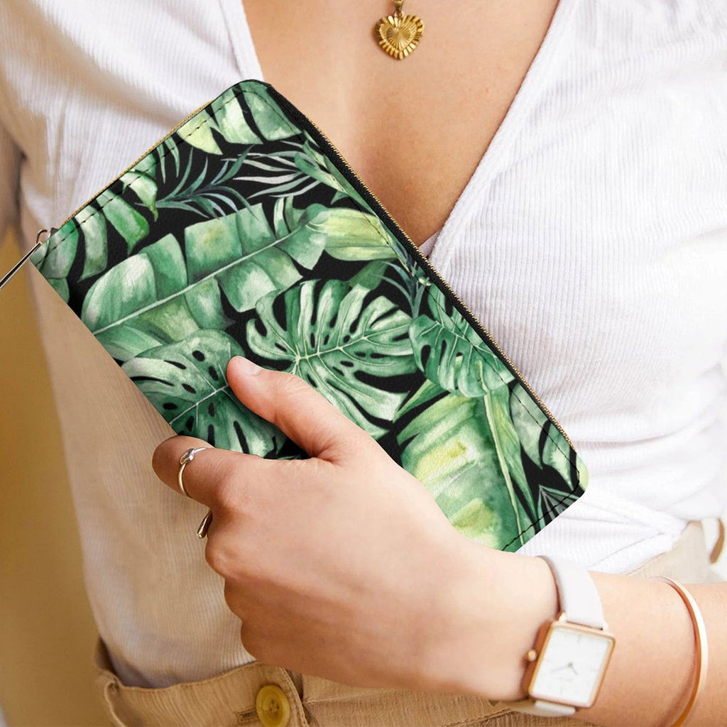 Jungle Leaves -  PU Leather Wallet