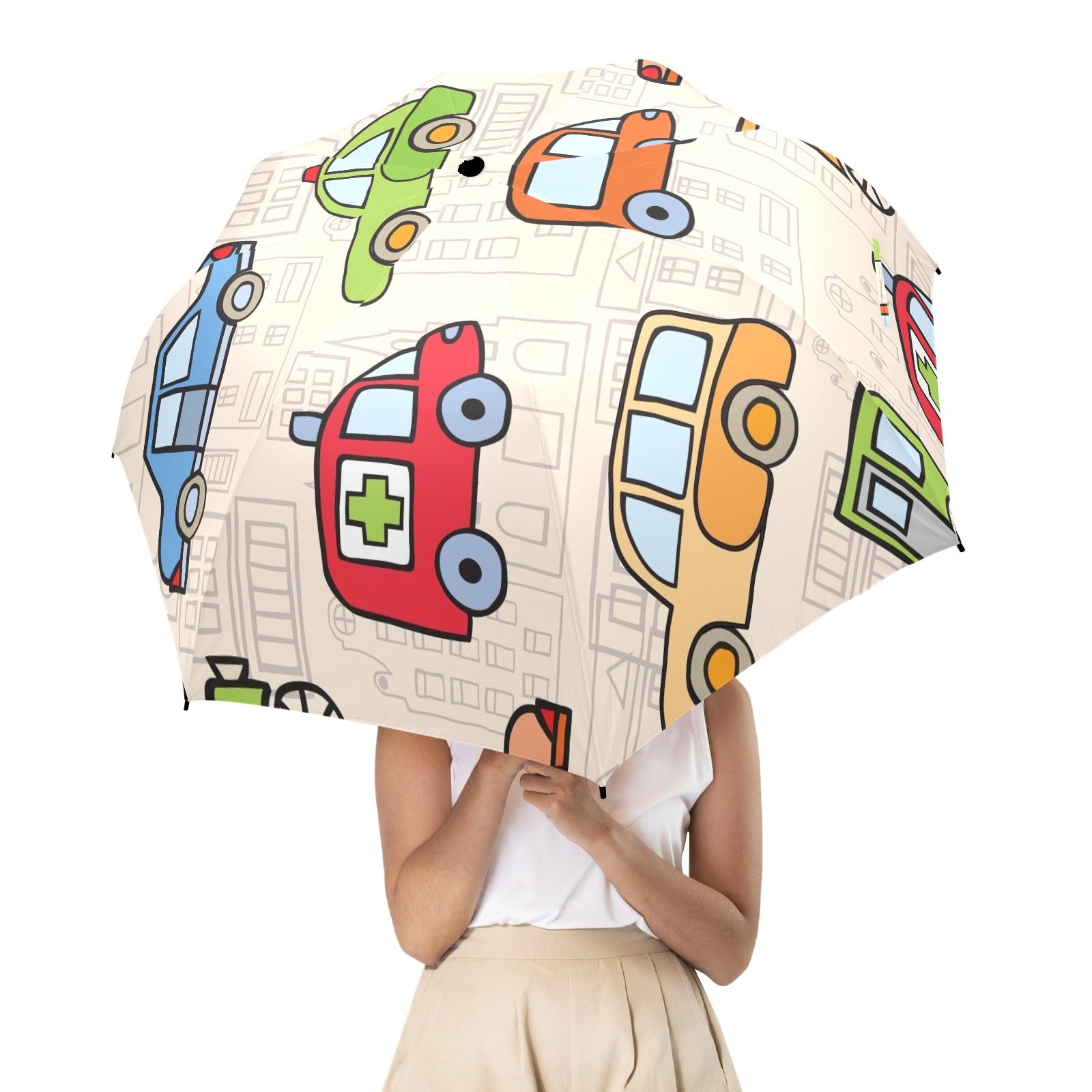 Kids Cars - Semi-Automatic Foldable Umbrella (Model U12) Semi-Automatic Foldable Umbrella (U12)