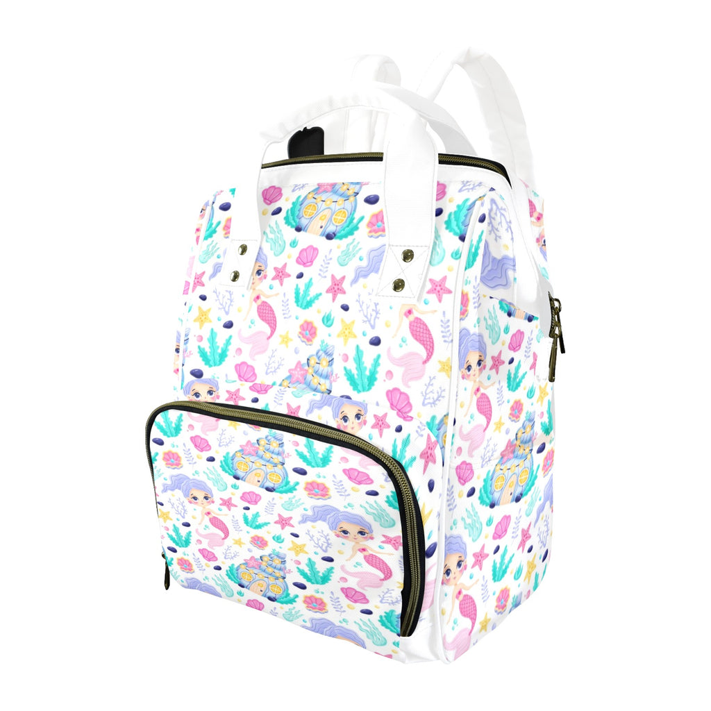 Mermaid World Multi-Function Backpack, Nappy / Diaper Bag One Size Multi-function Backpack, Nappy / Diaper Bag Printed Offshore