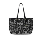 Mathematics - Leather Tote Bag-Large