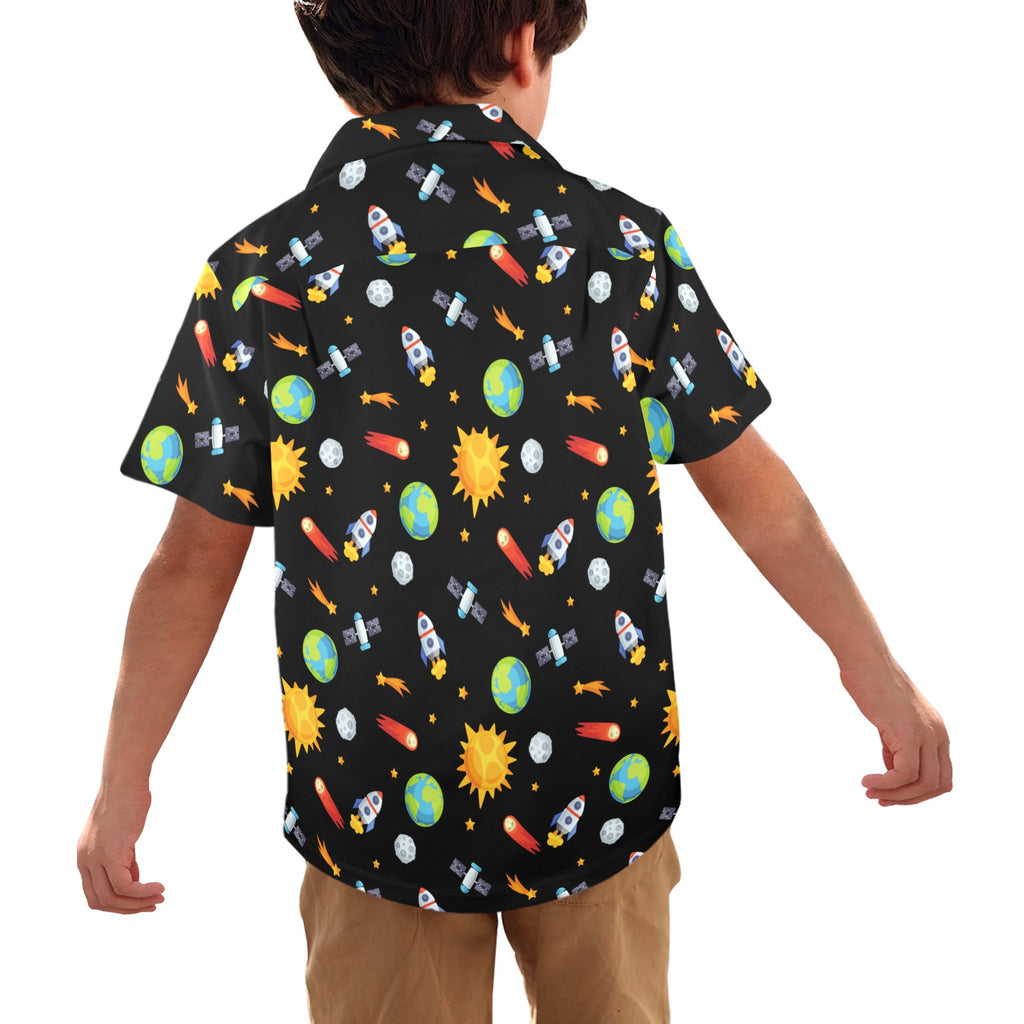 Busy Space - Junior Kids Hawaiian Shirt