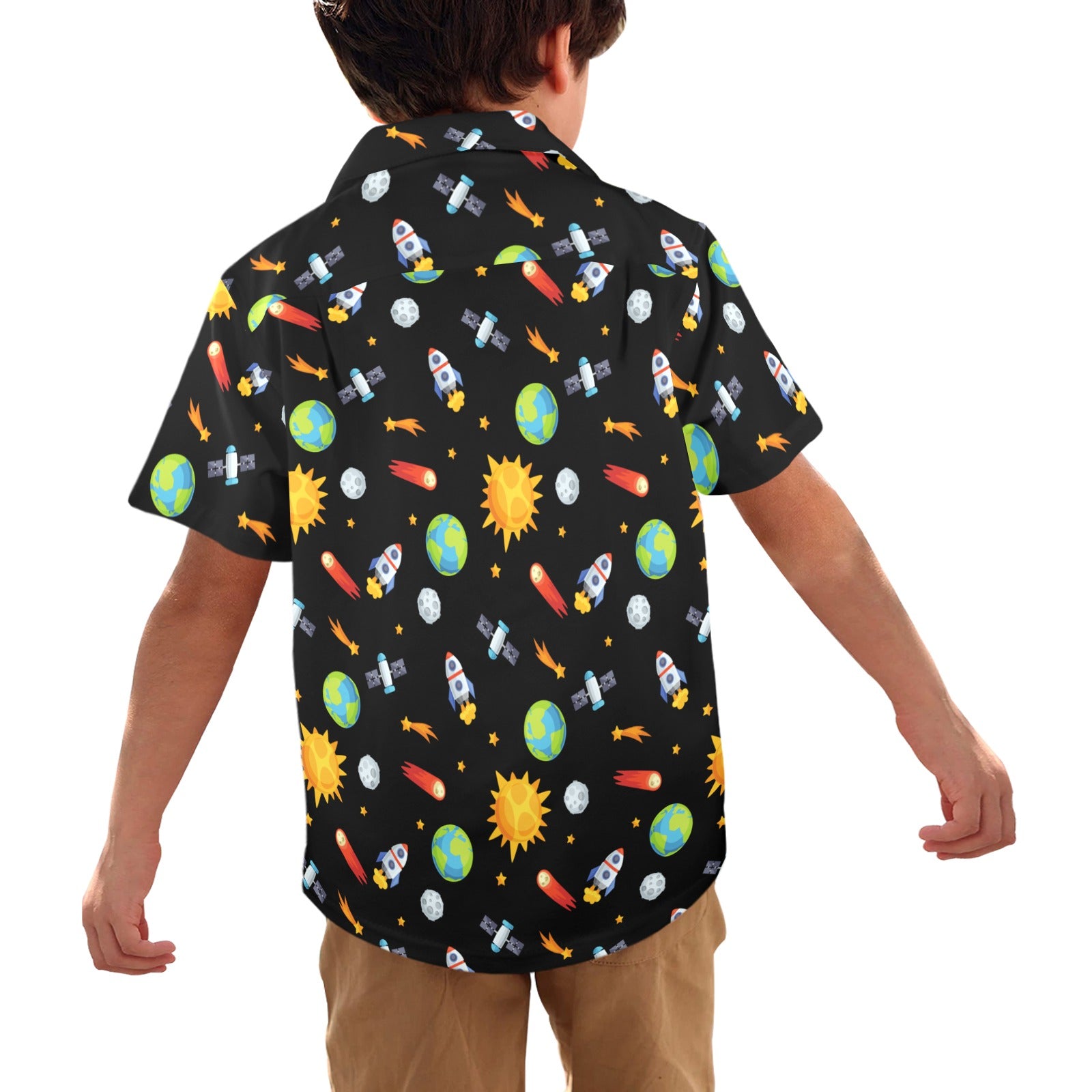 Busy Space - Junior Kids Hawaiian Shirt