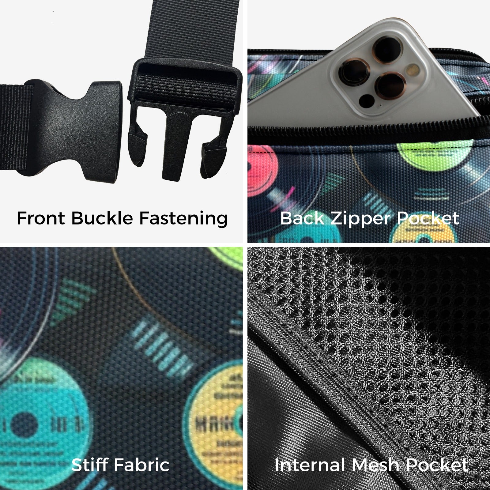 Retro Vinyl Records 2 - Belt Bag