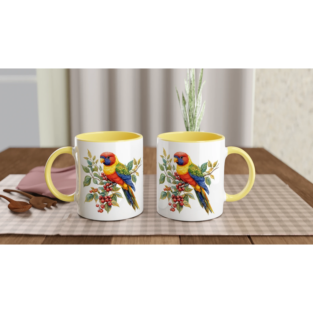 Personalise - Lorikeet, Australian Birds - 11oz Ceramic Mug Personalised 11oz Mug animal Globally Fulfilled