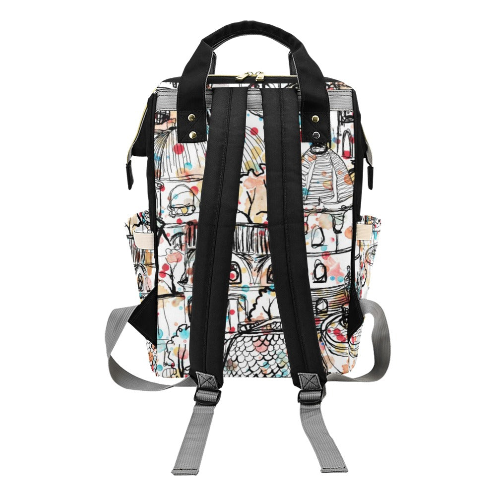 Village Life - Multi-Function Backpack, Nappy / Diaper Bag