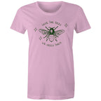 Save The Bees - Womens T-shirt Pink Womens T-shirt animal Printed In Australia