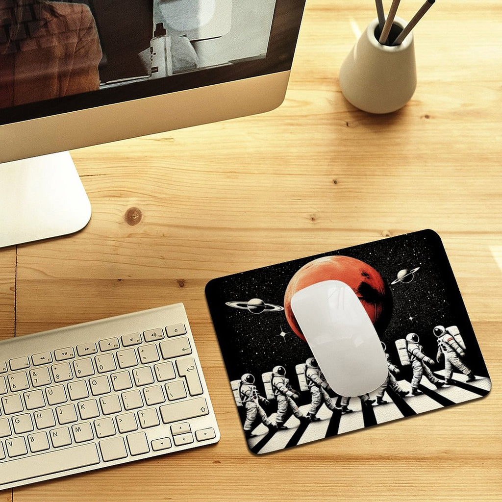 Astronaut Zebra Crossing Leather Mouse Pad Leather Mouse Pad Music Printed Offshore Space