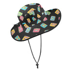 Colourful Cassettes Wide Brim Bucket Hat Wide Brim Bucket Hat Music Printed Offshore Retro