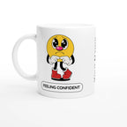 Personalised - Feeling Confident - White 11oz Ceramic Mug with Colour Inside Ceramic White Personalised 11oz Mug customise Globally Fulfilled personalise