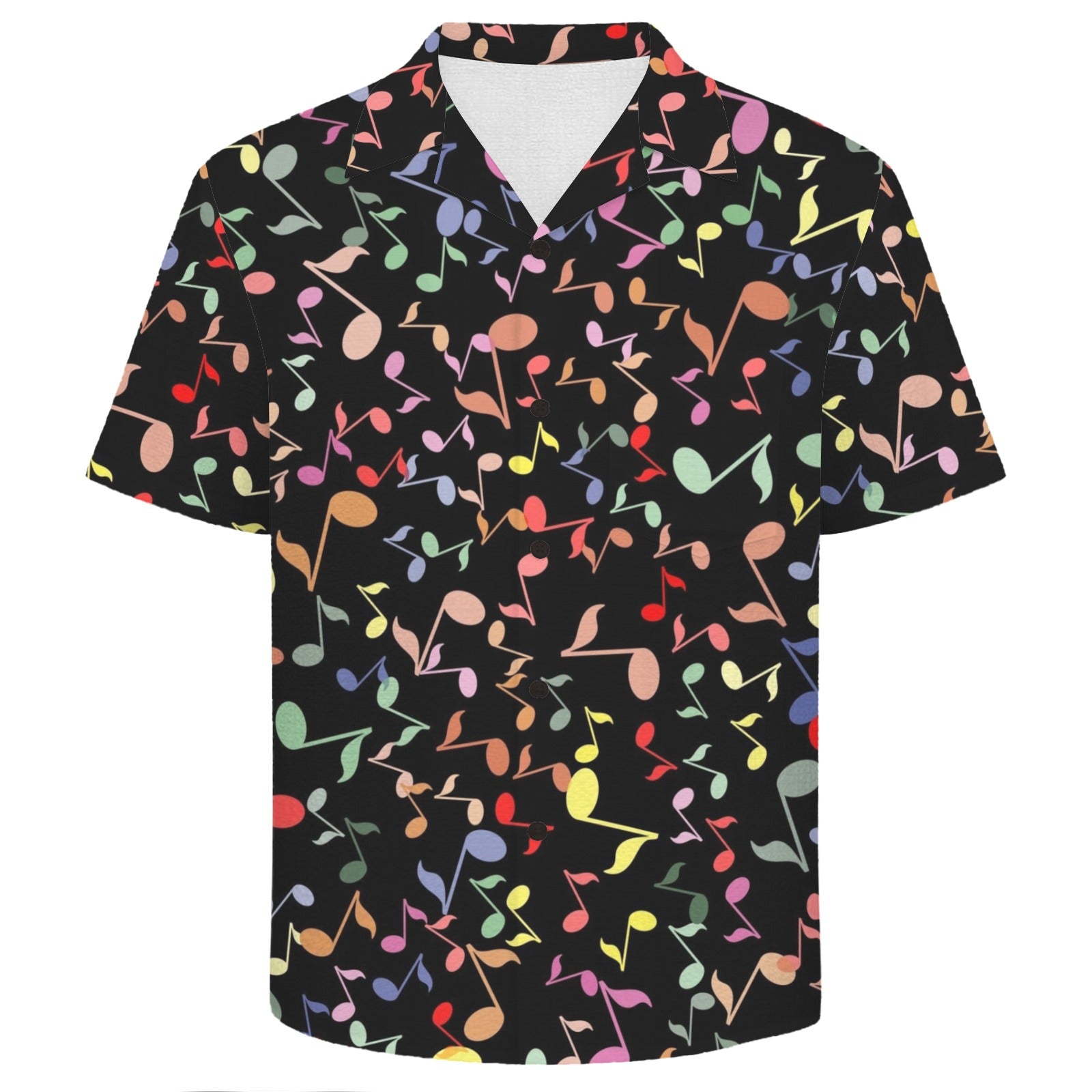 Quavers, Music Notes Men's Crinkle Hawaiian Shirt