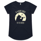 If A Bear Toots In The Woods, Trumpet Player - Womens Scoop Neck T-Shirt Navy Womens Scoop Neck T-shirt animal Music Printed In Australia