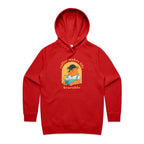 Coffee Makes Life Bearable - Womens Hoodie Red Womens 2XL Womens Hoodie animal Coffee Printed In Australia