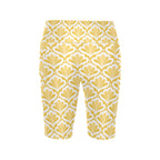 Yellow Pattern Women's Bike Shorts With Side Pockets Women's Bike Shorts Printed Offshore