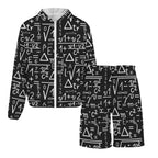 Mathematics Men's Lightweight Sun Hoodie & Shorts Set Men's Lightweight Sun Hoodie & Shorts Maths Printed Offshore