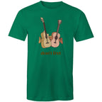 Don't Fret, Guitars - Mens T-Shirt Kelly Green Mens T-shirt Music Printed In Australia