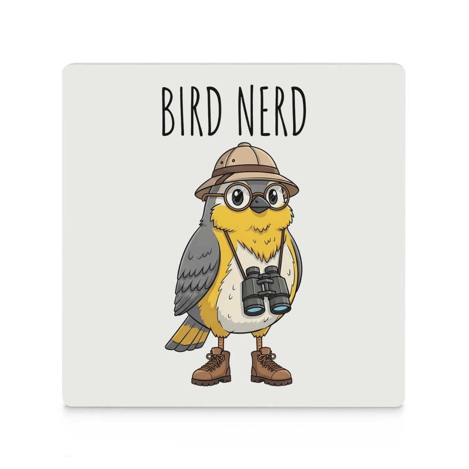 Bird Nerd 2 Ceramic Coasters Ceramic Coasters animal Birds Printed Offshore