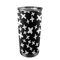 Black And White X's 20oz Mobile Tumbler with Lid (Black Lock) One Size 20oz Travel Mug Printed Offshore