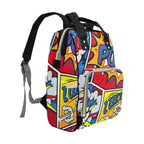 Comic Book - Multi-Function Backpack, Nappy / Diaper Bag
