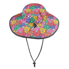 Bright And Bold Flowers - Wide Brim Bucket Hat Wide Brim Bucket Hat Plants Printed Offshore