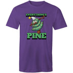 Everything's Pine, Christmas - Mens T-Shirt Purple Mens Christmas T-shirt Christmas Printed In Australia
