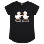 Goose Bumps - Womens Scoop Neck T-Shirt Black Womens Scoop Neck T-shirt animal Printed In Australia