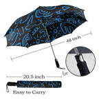 Blue Squiggle - Semi-Automatic Foldable Umbrella (Model U12) Semi-Automatic Foldable Umbrella (U12)