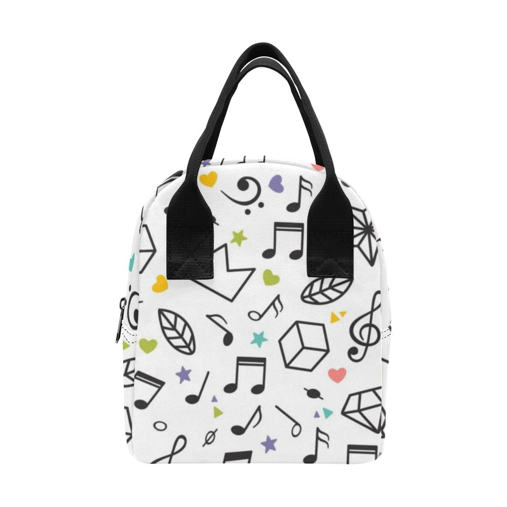 Music Time - Zipper Lunch Bag One Size Zipper Lunch Bag Printed Offshore