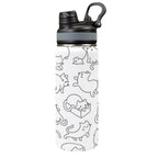 Cute Cats - Insulated Water Bottle with Dual-Use Lid (18oz) One Size Insulated Water Bottle with Dual-Use Lid (18oz) animal Printed Offshore