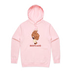 Beefcake, Gym Bull - Mens Hoodie Pink Mens Hoodie animal Fitness Printed In Australia