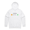 Currently On Aeroplane Mode Men's AS Colour Hoodie White Mens Hoodie Printed In Australia Tech