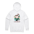 Cool Beans, Coffee Men's AS Colour Hoodie White Mens Hoodie Coffee Printed In Australia