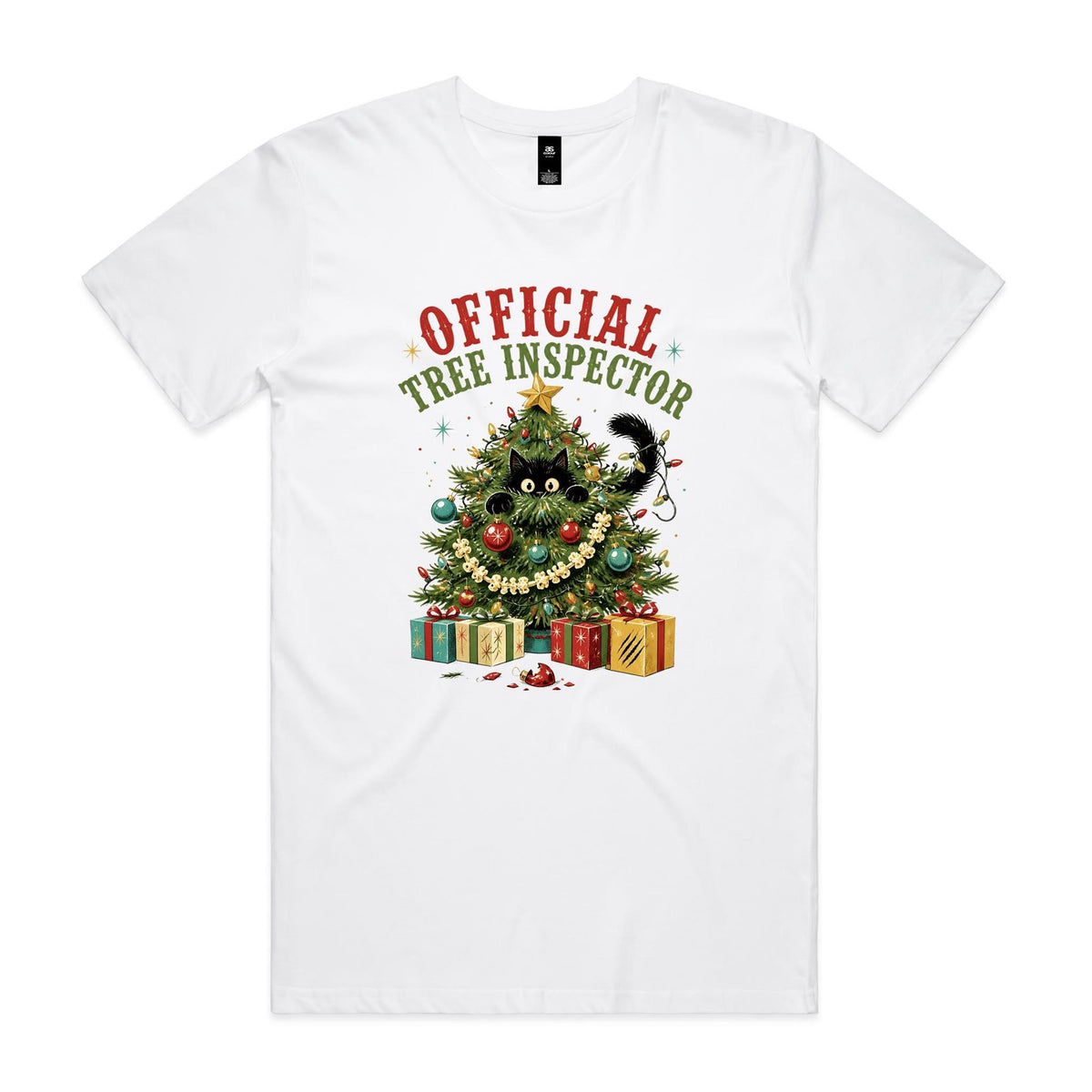 Official Tree Inspector Cat Men's Christmas T-shirt