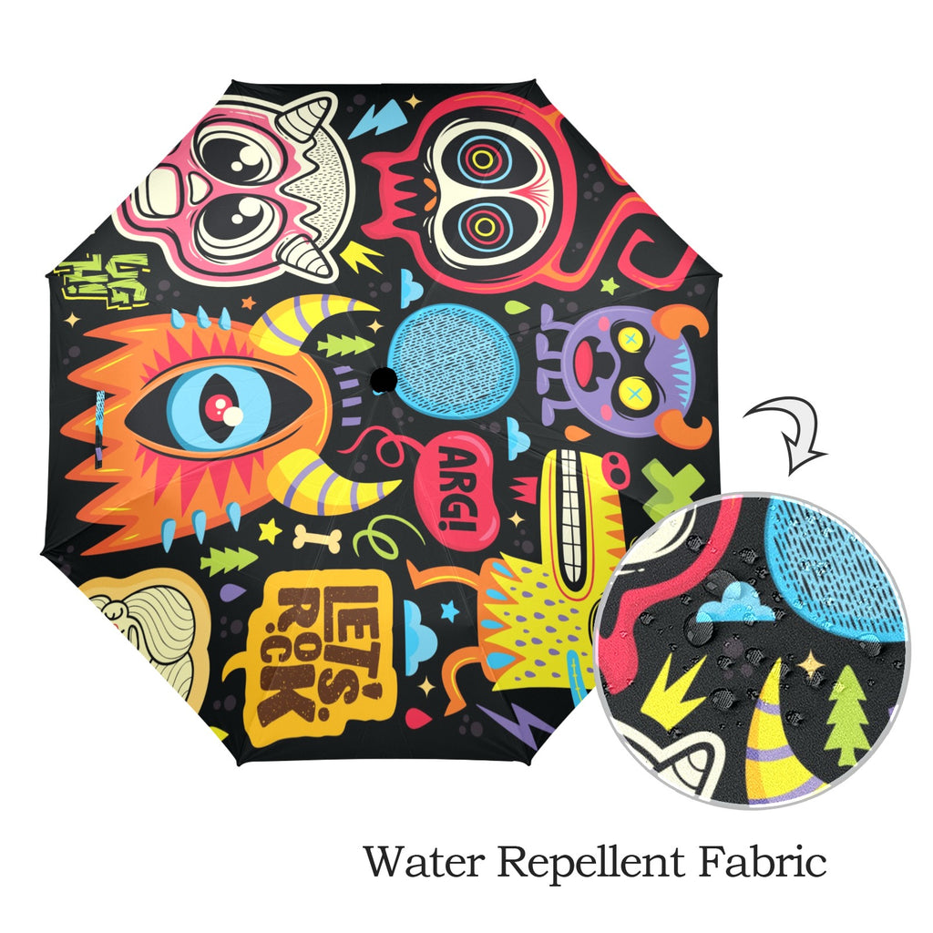 Monster Kids - Semi-Automatic Foldable Umbrella (Model U12) Semi-Automatic Foldable Umbrella (U12)